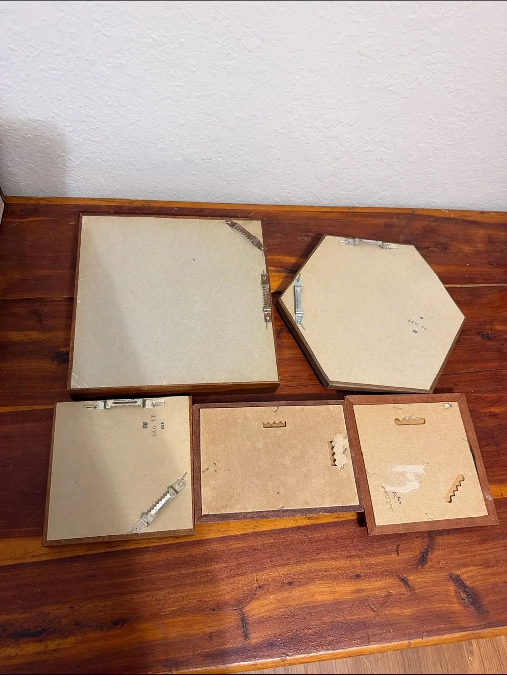 Vintage mirrors in wood frame set 5 mirrors cottagecore granny country rustic